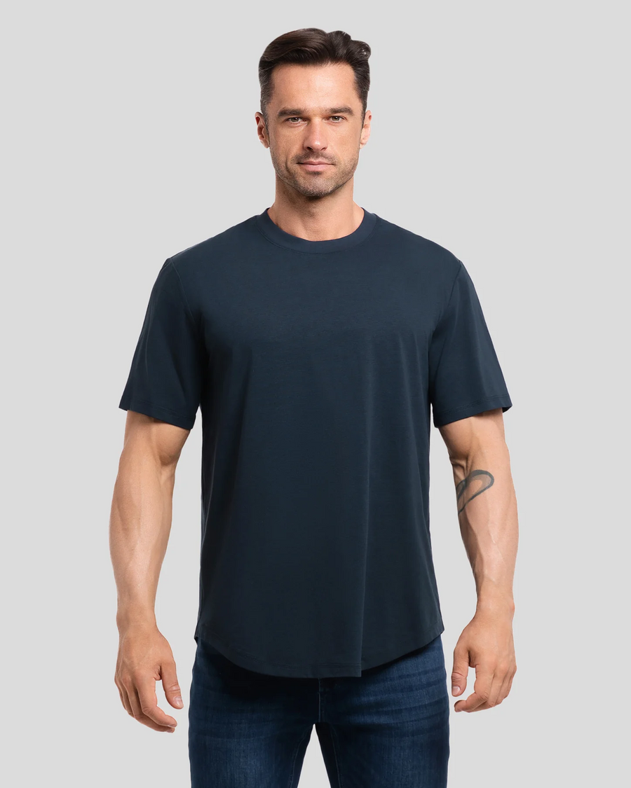 FIOBOC: StayCool 2.0 V-neck Curve-Hem Tee