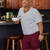 Journeyman premium size boxer briefs for big and tall men. XL, XXL, 3XL, 4XL. Champagne, Port, Black. option=port