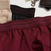 Journeyman premium size boxer briefs for big and tall men. XL, XXL, 3XL, 4XL. Champagne, Port, Black.