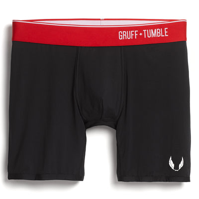 Sportsman premium size boxer briefs for big and tall men. XL, XXL, 3XL, 4XL. option=black