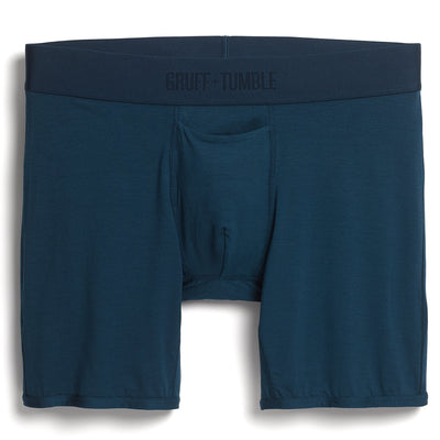 Statesman premium size boxer briefs for big and tall men. XL, XXL, 3XL, 4XL. Blue, Green, Black, Driftwood option=sailor blue